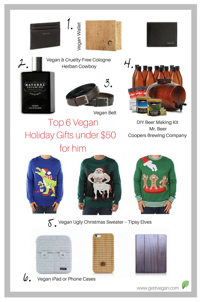 Top 6 Vegan Gifts for Him Under $50