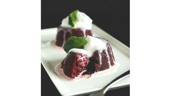 Vegan Chocolate Lava Cake Valentine's Day