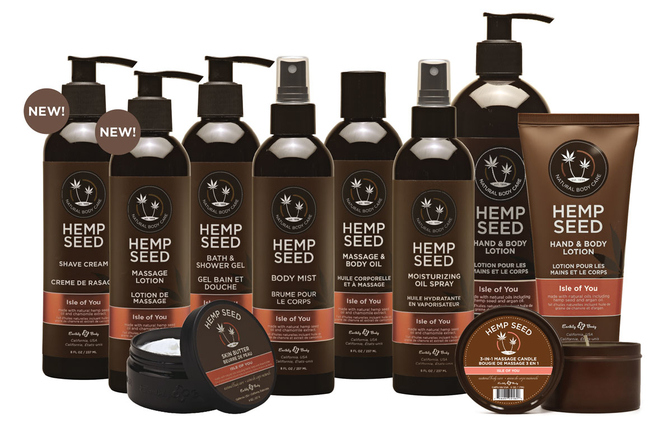 Isle of You line by Earthly Body's Hemp Seed Brand