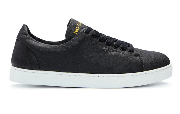 No Saints Pinatex Unisex black vegan sneakers