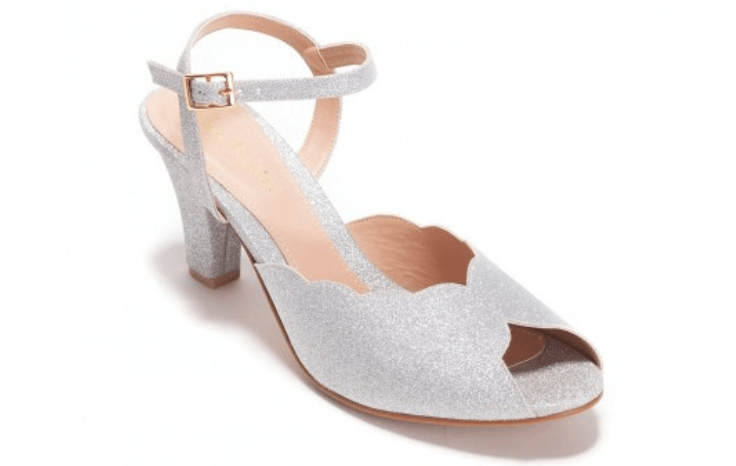 Roni Kantor Silver Vegan Wedding Heels