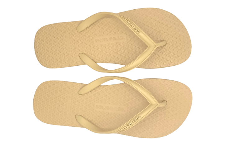 Sea Sense Vegan biodegradable tan flip flops