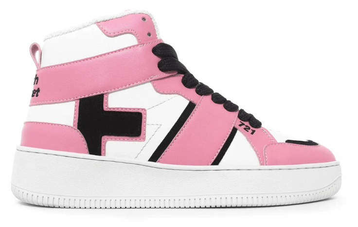 Trash Planet recycled corn leather high-top sneakers