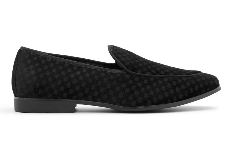 Venture Black Synthetic Velvet Vegan Loafers Spring