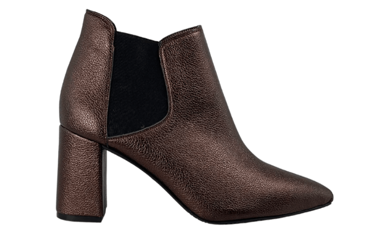 Zette Shoes vegan leather ankle boot bronze