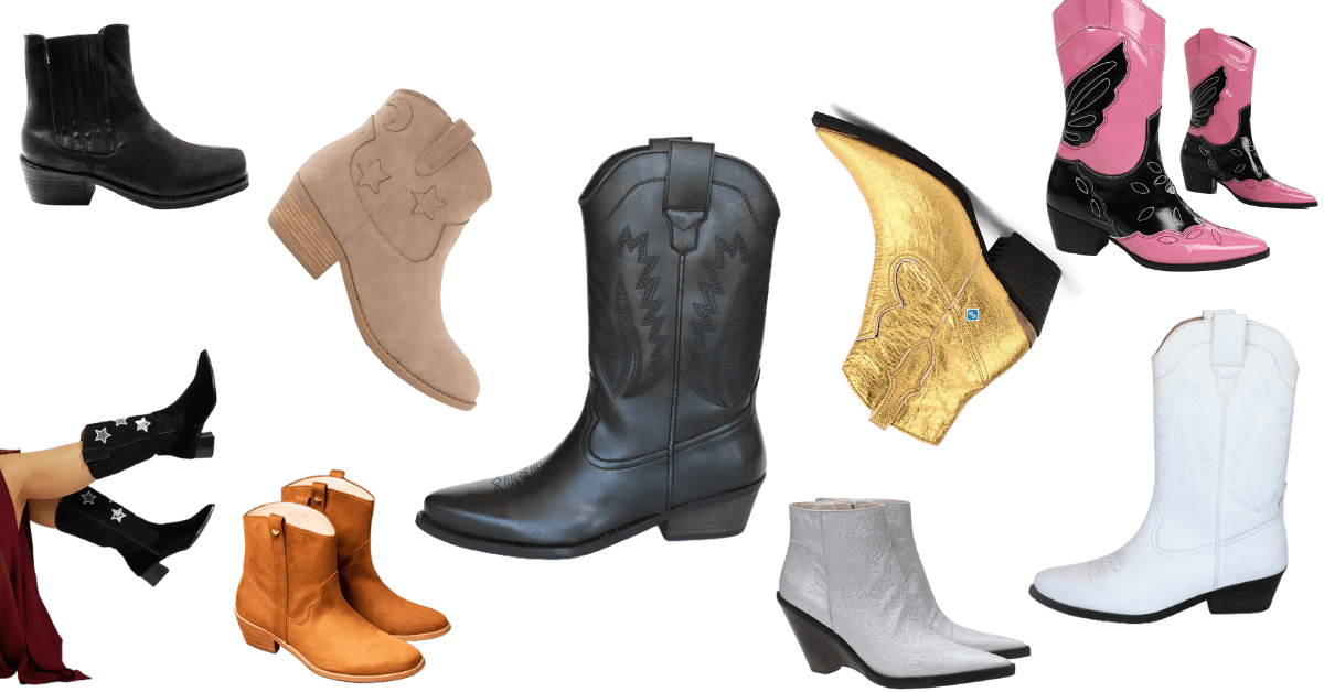 Vegan Western-Inspired Cowgirl Boots