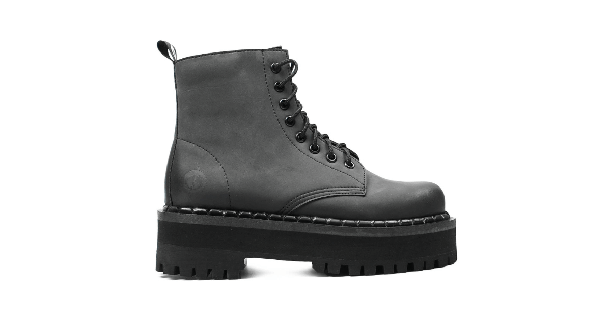 ALTERCORE - 653 Vegan Grey Chunky Combat Boots