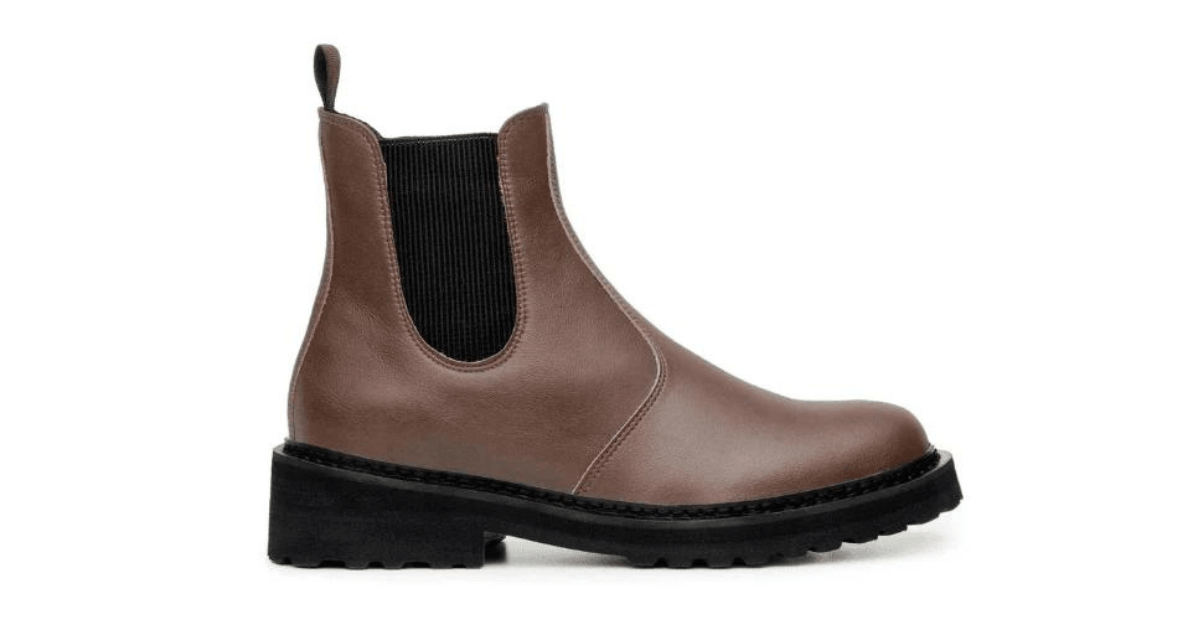 Ahimsa - Comfortable Vegan Chelsea Boot Brown