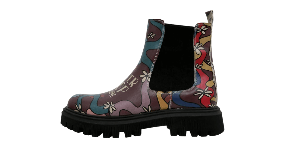 Dogo Printed Chunky Chelsea Boots