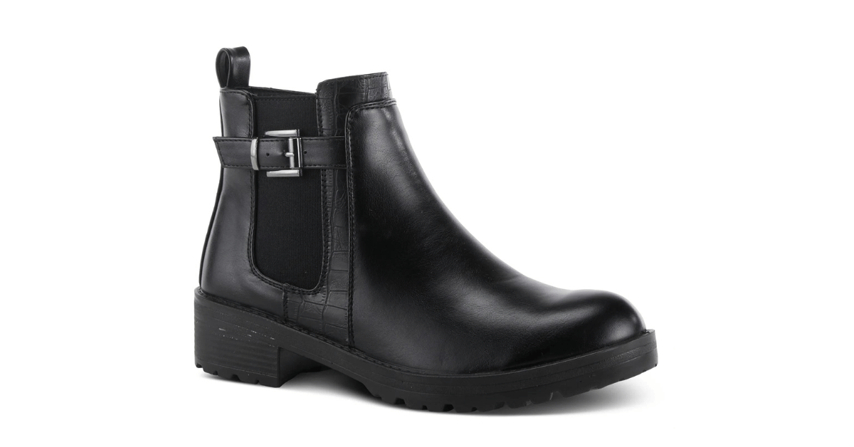 Flexus Buckled Vegan Chelsea Boots