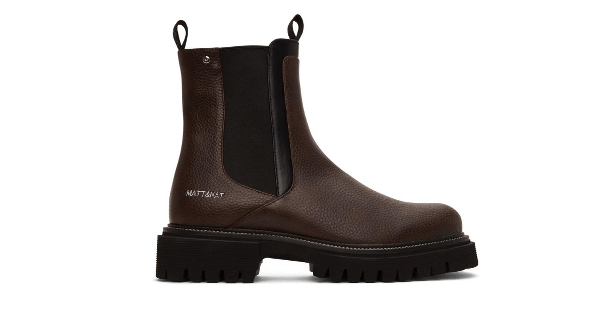 matt & nat brown platform chelsea boots